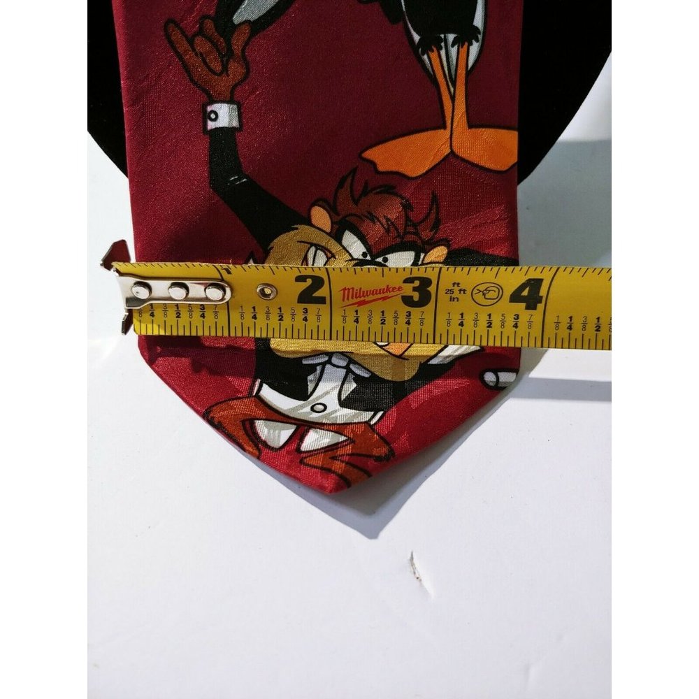 Looney Tunes Mania Tie Porky Tweety Sylvester Bugs Taz and Daffy Pre-Owned - Picture 4 of 4